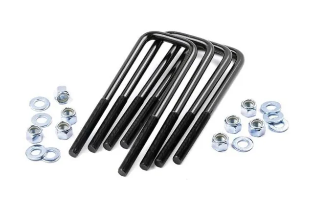 Rough Country 9/16-inch Square U-bolts 3.25 x 8.5 Set of 4 -7627