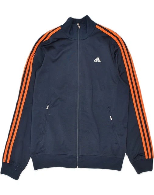 Giacca top tuta da uomo Adidas UK 40/42 blu navy medio poliestere UP47
