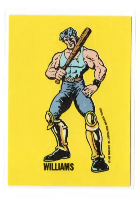 1989 Topps Nintendo GamePack Double Dragon Williams #29 Sticker Insert NM-MT