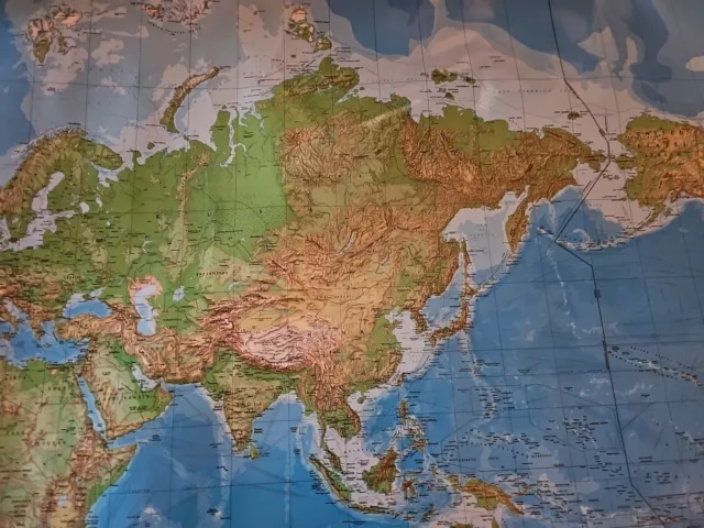 World Wall Map Defense Mapping Agency Mercator Projection Map 42x56 Gigantic 3
