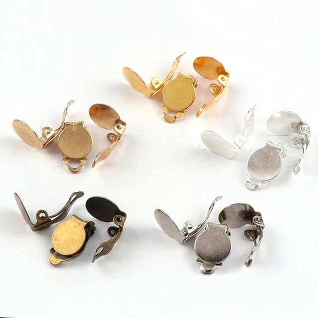 20 Pcs Konverter Für Runde Ohrringe Ohrclips Clip-Ohrringe Tablett