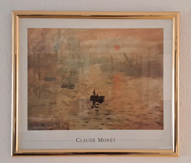 Claude Monet - Impression Sonnenaufgang Sunrise Kunstdruck Poster gerahmt Rahmen