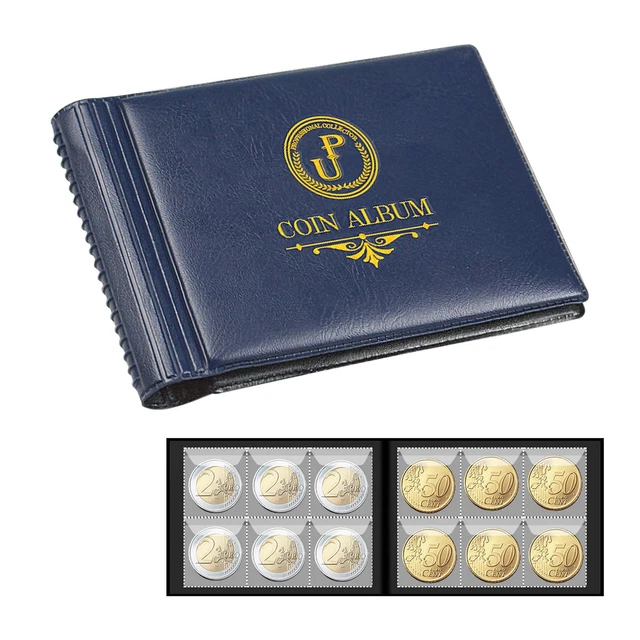 Larius Lot de 5 pochettes pour pièces de monnaie 20 compartiments jusqu'à 41 mm de diamètre
