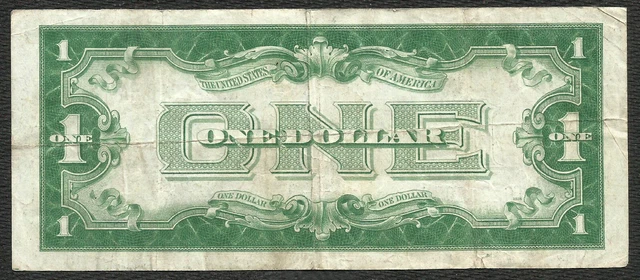 1934 $1 BLUE Seal SILVER Certificate *FUNNY BACK* CRISP VF! Old US Paper Money!