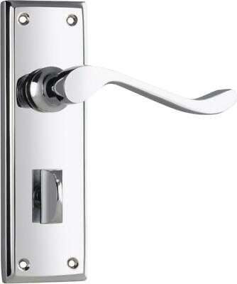 privacy set polished chrome camden lever handles & backplates,152 x 50 mm 0876P