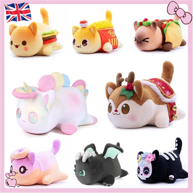 CUTE PLUSH MEEMEOWS Food Cat Plushies Toy Aphmau Doll Donut Burger