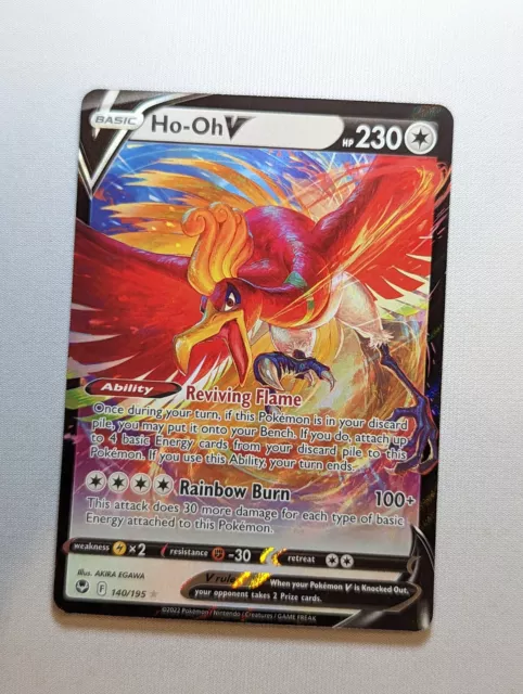 Pokemon Trading Card Game 140/195 Ho-Oh V : Rare Holo V Card