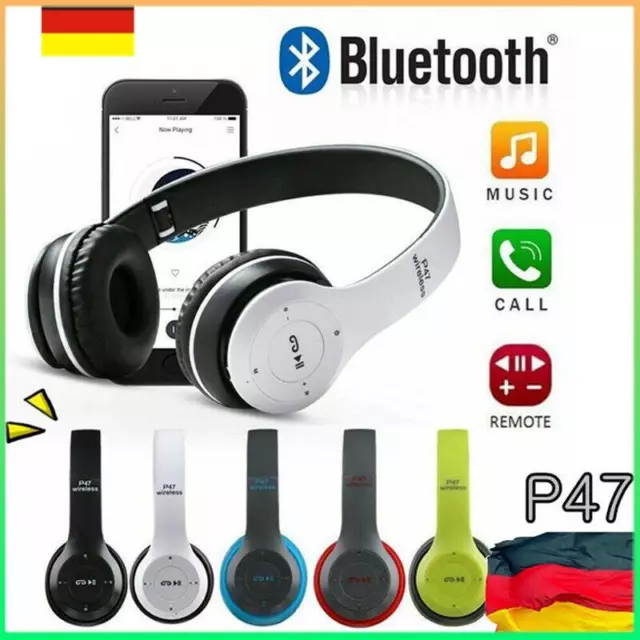 On Ear Kopfhörer Bluetooth 5.0 Kabellos Bass Kopfhorer Faltbare Universal