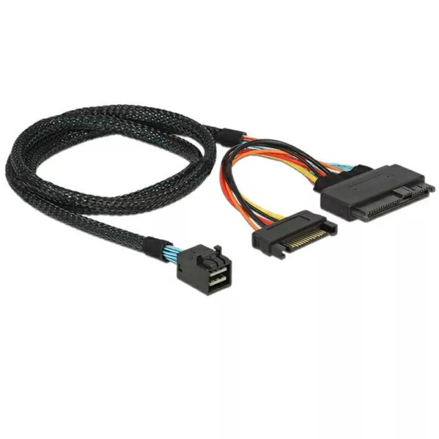 SFF-8639 68P Straight + PWR to SFF-8643 36P Mini SAS U.2 Cable for 2.5 NVMe SSD