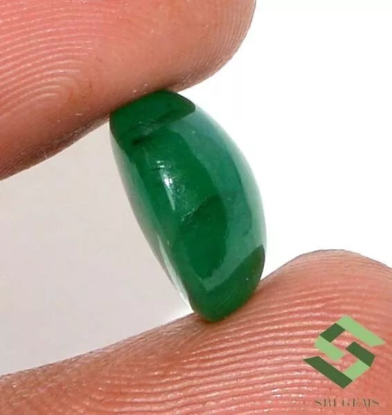 13x10 mm Certified Natural Emerald Oval Cabochon 6.01 Cts Loose Gemstone