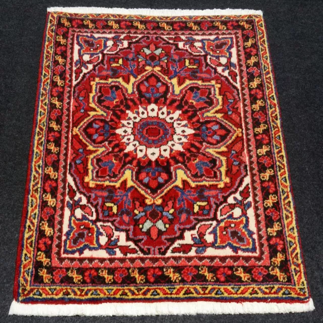 Orient Tapis Heriz 100 X 78 CM Rouge Beige de Perse Noué à la Main