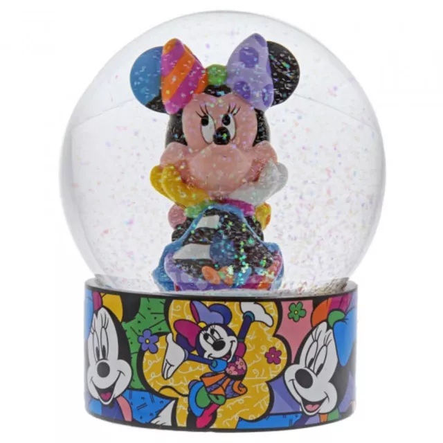 Disney Boule à Neige Mickey & Minnie Statue résine 15cm