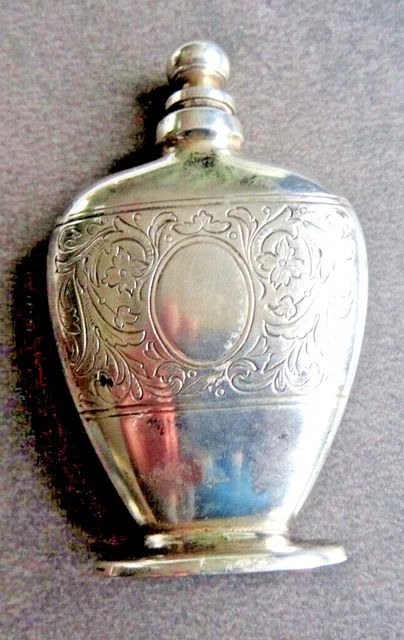 Pendentif Flacon De Parfum En Argent 925 - Gravure Main - Vintage Fin XXe - Neuf Avec étiquette