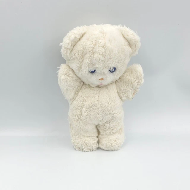 Peluche Ourson Boulgom Fabriqué En France – Bleu Et Blanc – Doudou Tout Doux Pour Enfant 3-4 Ans