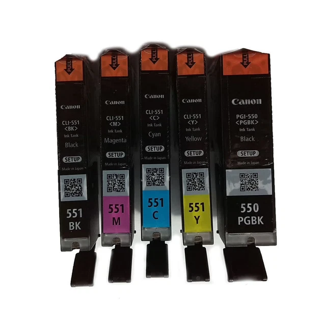 Cartucce Originali Canon PGI-550XL E CLI-551XL Per PIXMA MG7550, IP7200, IP8750 E Altri – Set Multiplo