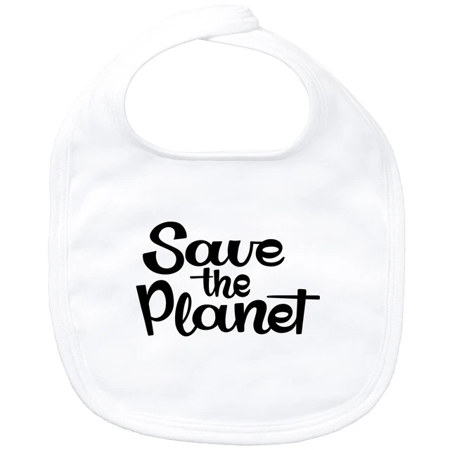 Bavaglino bambino Save the Planet scritta idea regalo souvenir compleanno Natale