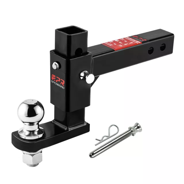 2& RECEIVER ADJUSTABLE Trailer Towing Hitch Dual Ball Mount 6,000lbs ...