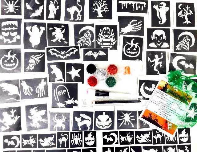 Halloween Glitzer Tattoo Kit oder NACHFÜLLARTIKEL 2