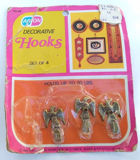 Vintage Arjon Decorative Small American Eagle Hooks For Hanging Missing Nails