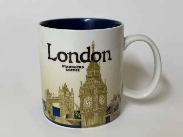 Starbucks London Coffee Mug 2010 Global Icon Collector Series 16oz Bridge Clock