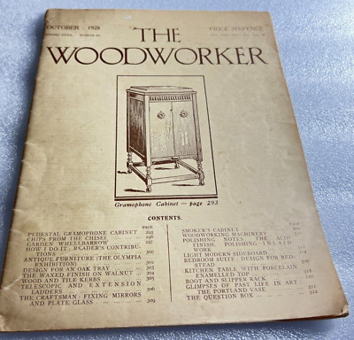 The Woodworker Magazine August 1928 Great period Adverts original item