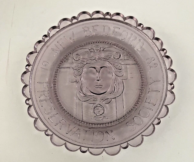 Pairpoint Glass 1982 New Bedford Ma Orpheum Theatre Amethyst Glass 3 ½'