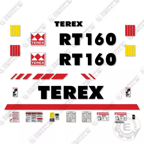 Fits TEREX RT160 Decal Kit Rough Terrain Crane - 7 YEAR OUTDOOR 3M VINYL!