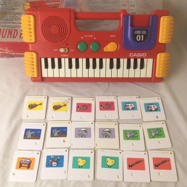 CASIO KS-01 音色カードキーボード CASIO TONE CARD Keyboard Retro KS-01 Sound Kids Used 1980's