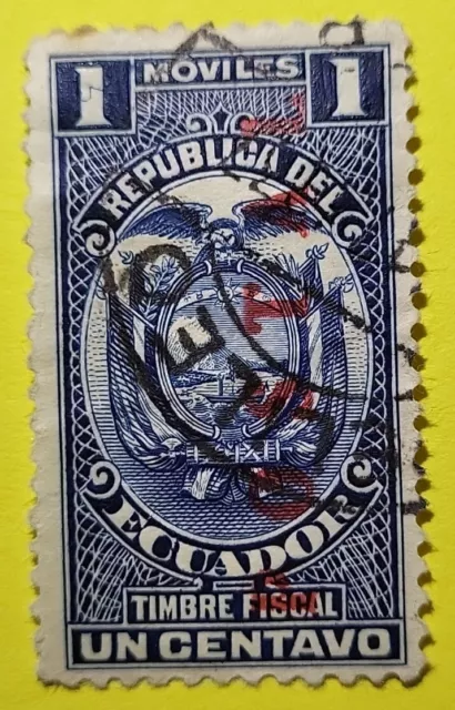 Briefmarke  Ecuador  1933-1945  Steuer. 1 Centavos. S.scan