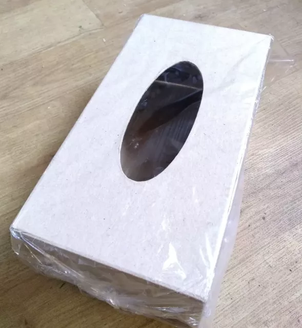 CAJA DE TELA CUBIERTA PAPEL MACHÉ 24x13x9cm rectángulo CLC artesanía nueva