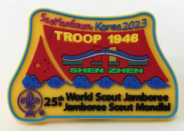 2023 World Scout Jamboree CHINA SCOUTS Contingent NECKERCHIEF / SCARF WOGGLE