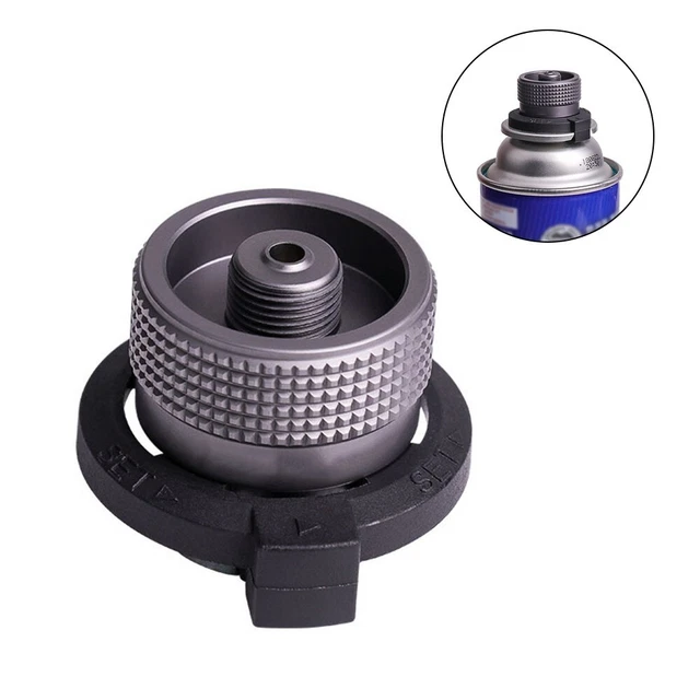 Adaptateur De Cartouche De Gaz Butane Pour Camping – Alliage Alu, Arrêt Automatique, Filetage Z11, Pour Réchaud Et Barbecue
