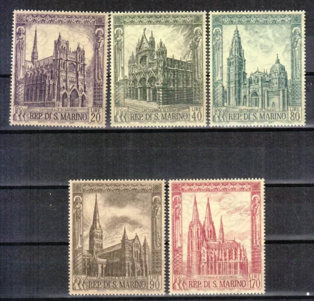 San Marino 1967 897-01 Catedrales Góticas Europeas Sellos Nuevos Mnh
