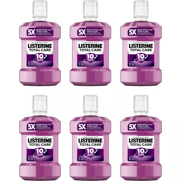 Enjuague bucal Listerine TOTAL CARE Clean como nuevo 1L x 6