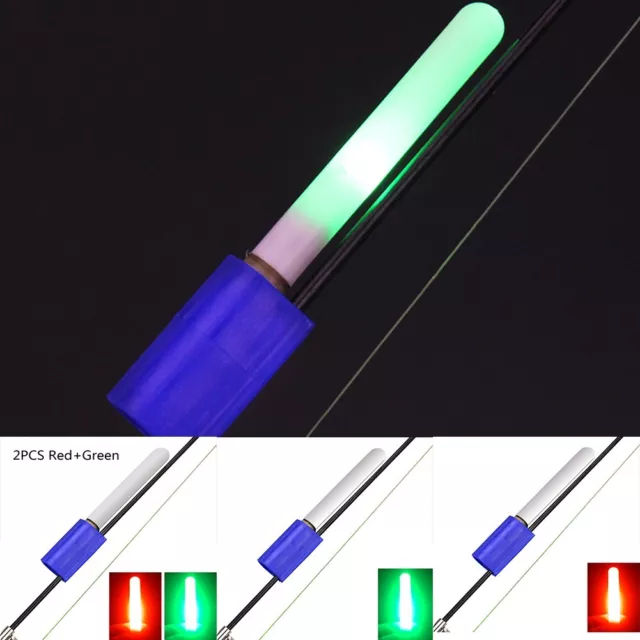 2*LED-Night Fishing Stick Light Rod Clip Tip Fishing Glow Lightstick Bite/Alarm