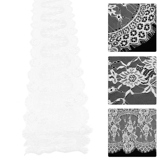 Tovaglia Floreale Ricamata In Pizzo Bianco Tavolo Da Pranzo Di Lusso