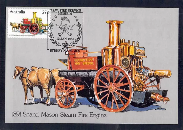 S2153 Australia ASPC147 1983 Fire Engine Maxicard postcard