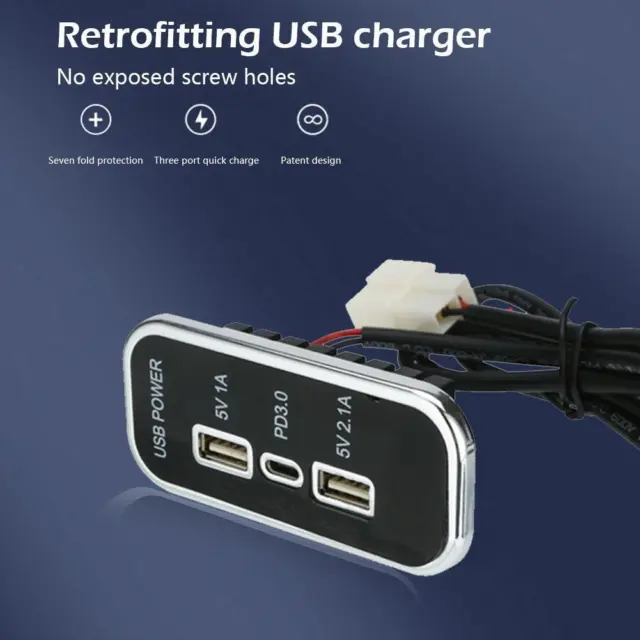 USB C Car Charger Socket, Qidoe 12V/24V Dual USB Outlet PD3.0 & QC3.0 Car  USB