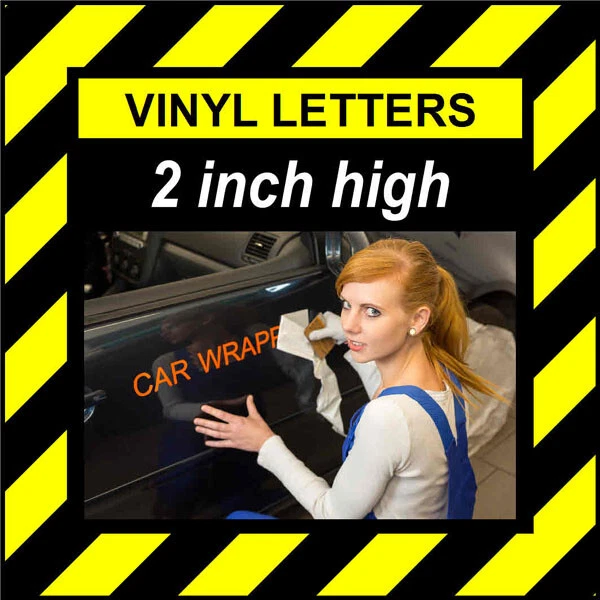 5 CHARACTERS 2 inch 50mm high Selfadhesive vinyl stick on letters