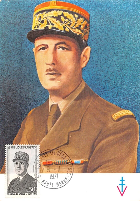 Card Maximum FDC France General de Gaulle November 1971 n2