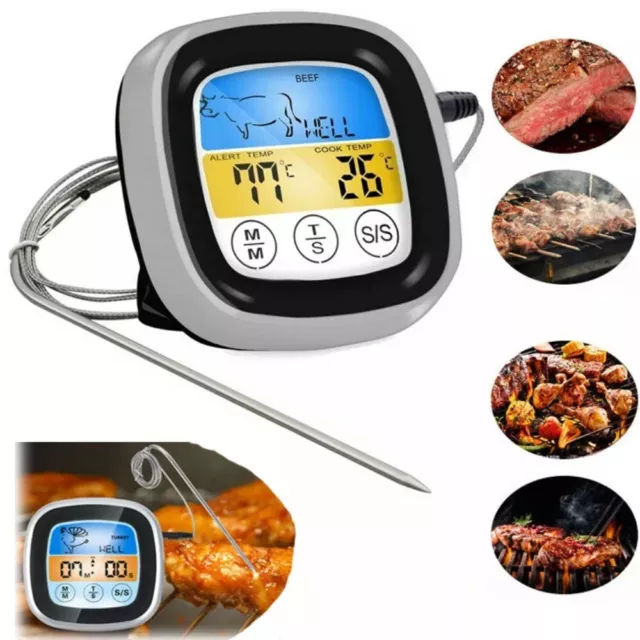 LCD Large Display Cooking Temperature Tester BBQ Thermometer  Kitchen Tool