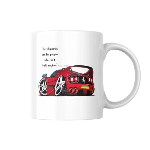 Ferrari F50 Quote 11oz Coffee Mug Ferrari Supercar. Comes With a Free Gift Box