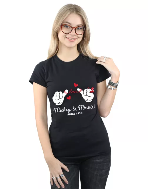 Disney Donna Mickey Mouse Love Hands Maglietta