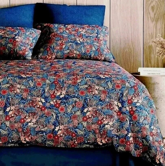 SHERIDAN CLO 100 Cotton 3pc King Quilt Cover Set in Night Shadow