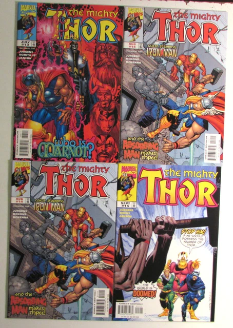 Thor Lot of 4 #13,14x2,15 Marvel Comics (1999) 2nd Series 1st Print Comic Books