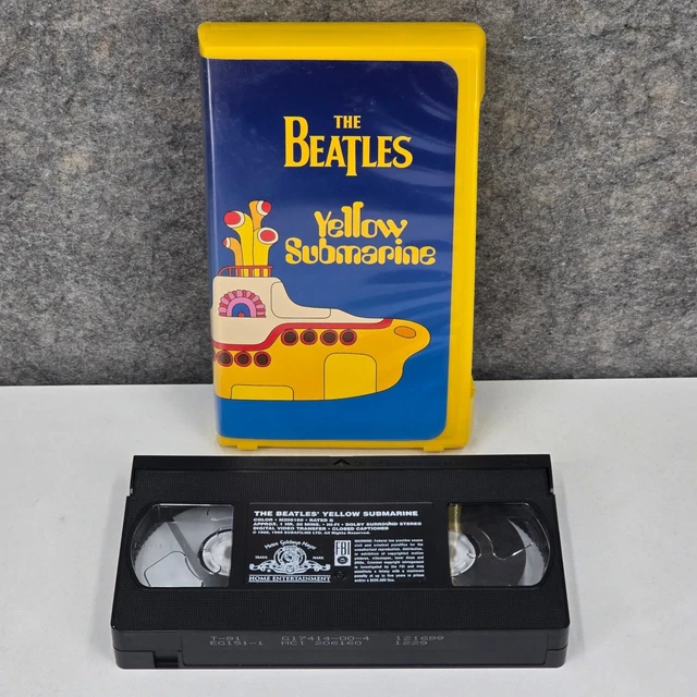 THE BEATLES YELLOW Submarine VHS 1968 MGM 1999 Yellow Clamshell