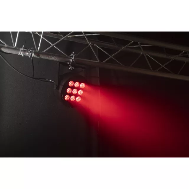 IBIZA THINPAR-9X6W-RGBW LED PAR Scheinwerfer Disco Party Club Effekt Floorspot 3