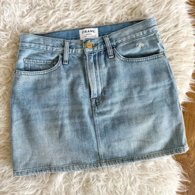 FRAME Denim Le Mini Denim Skirt - Ryde (Light Wash) | Size 26