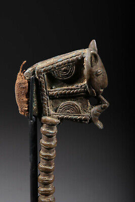 Art African Hammer Gong Baoulé Bronze 563 2