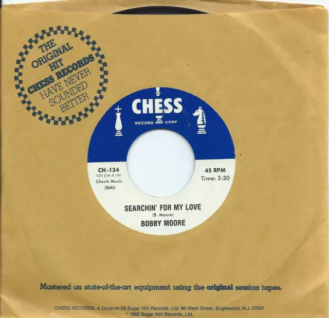 Bobby Moore:Searchin' for my love/Try my love again:US Chess Re-Issue